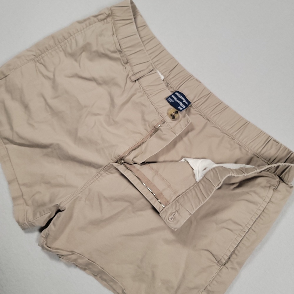 Maamgic Chino Shorts Mens 38 Khaki Solid Regular Fit Cotton Stretch Casual